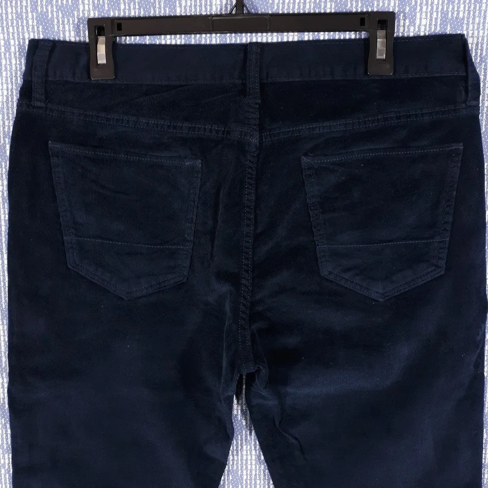 Banana Republic Corduroy Pants Mens Size 33 x 32 Slim‎ Fit Navy Straight